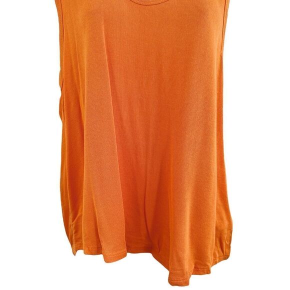 Free People Take The Plunge Tank Top Women’s Large Orange Relaxed Fit NWT - Picture 4 of 11